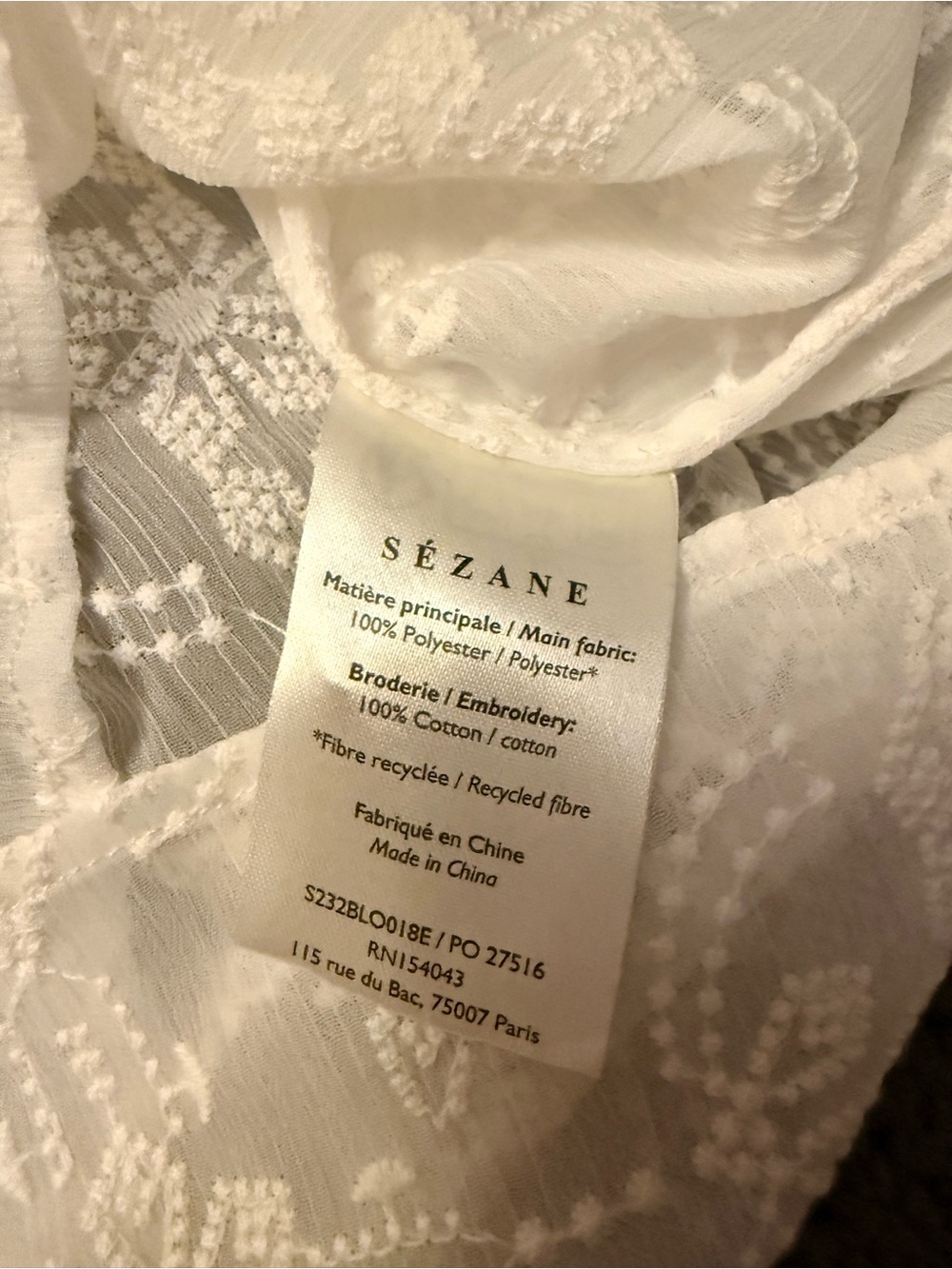 NWT - Sezane Valentine blouse - size 38 or US 6 - Picture 11 of 13